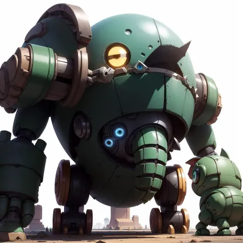 <lora:EggmanTech-20:0.8>,eggmantech,,robotic,green elephant,