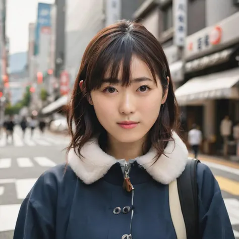 a photo of Fukuhara Haruka, ohwx woman, on a city street, best quality, fine details <lora:fukuharaharuka_SDXL:0.8>