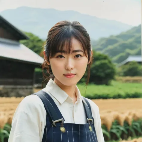 a photo of Fukuhara Haruka, ohwx woman, on a farm, best quality, fine details <lora:fukuharaharuka_SDXL:0.8>