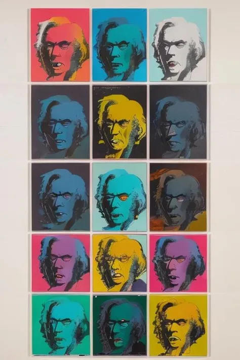 w4rh0l artstyle, multiple andy worhal<lora:Andy_Warhol:1>