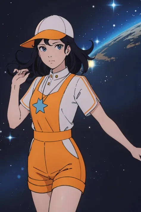 masterpiece, best quality, solo,1girl,looking at viewer,space, cowboy shot,anime style,
 <lora:cometsan2V1:0.6>cometsan2,