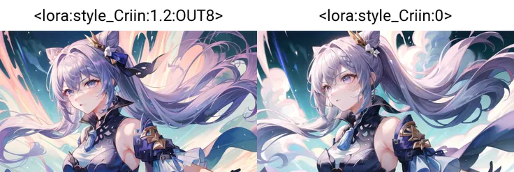 1girl,
(extremely_beautiful_and_delicate:1.3),(pastel:1.6),(official_art:1.3),(illustration:1.6),(masterpiece:1.2),(best_quality:1.3),(dynamic_angle_and_pose:1.0),
keqing \(piercing thunderbolt\) \(genshin impact\), keqing \(genshin impact\),channels the power of the elements through her sword, sending waves of energy rippling through the air. She moves with incredible speed and agility, striking with deadly precision and sending her opponents flying with each devastating blow, atop a high mountain peak, with the clouds and lightning swirling around her. The wind whips through her hair as she charges towards her opponent, her sword crackling with energy.<lora:keqingGenshinImpact3in1_v10:1.1:MIDD>
pantyhose, hair bun, purple hair, gloves, twintails, long hair, purple eyes, diamond-shaped pupils, bare shoulders, hair ornament, black pantyhose, cone hair bun, detached sleeves,dress, jewelry, medium breasts, earrings, bangs, frills, purple dress, black gloves, braid, skirt,
(extremely_beautiful_and_delicate:1.3),
(4K:1.3),++//++//++,++//++//++//++//,(extremely_beautiful_and_delicate:1.1),(ultra_detailed:1.3),(delicate:1.3),(realistic:1.0),
(beautiful_eyes:1.3),(beautiful_face:1.3),(beautiful_hair:1.3),(direct_lighting:1.6),sharp,
<lora:add_detail:0.4> <lora:style_Criin:1.2:OUT8> <lora:squeezer_:-0.8>