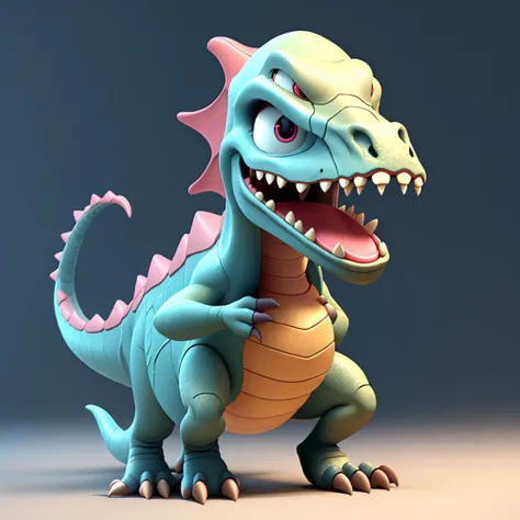 1dinosaur,berry bush,3D,blender,pixar,