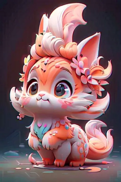 pink,cute pet,Illustration cartoon cute art style,HD,Gentle art style,Enhance art style,((masterpiece)),original,rich details,extremely exquisite,red theme, <lora:\N_V1.0 (1):0.8>