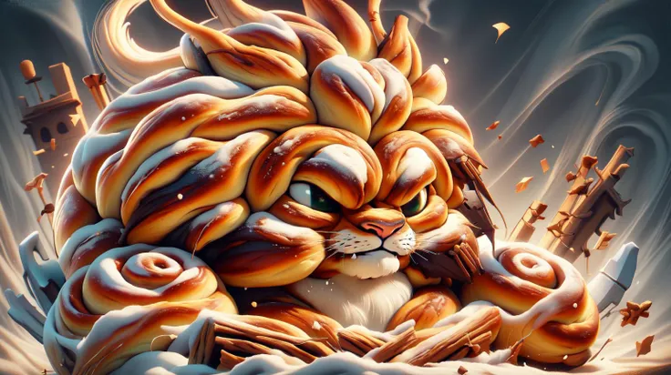 <lora:CinnamonBunStyle:1.0>CinnamonBunStyle courageous lion-headed deity, (Masterpiece:1.3) (best quality:1.2) (high quality:1.1)