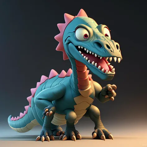 1dinosaur,berry bush,3D,blender,pixar,cute