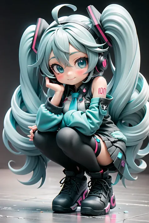 Blue haired anime character, anime moe art style sitting on table, chibi art, anime art style, cute art style, chibi anime girl, anime art style, anime style 4K, anime style portrait, anime style illustration, advanced digital chibi art, marine kitagawa fan art, IG studio anime style, Little curvaceous loli, anime chibi, turquoise hair