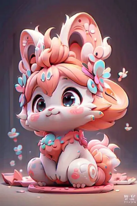 pink,cute pet,Illustration cartoon cute art style,HD,Gentle art style,Enhance art style,((masterpiece)),original,rich details,extremely exquisite,red theme, <lora:\N_V1.0 (1):0.8>