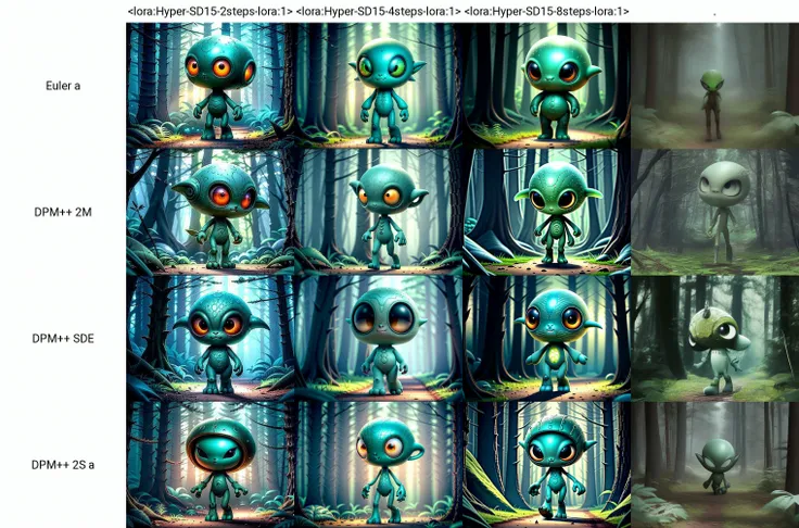 a cute alien walking in the woods, high detailed texture, high quality,
<lora:Hyper-SD15-2steps-lora:1>