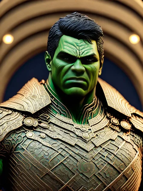 (jlryst style) (Hulk), realistic face, ((symmetrical eyes)), ((symmetrical face)) (low contrast), (low saturation), vignette, (intricate details, hyperdetailed), (extremely realistic detailed 8k), ((realistic photo)) lighting storm, digital art, trending artstation, 8k, intricate detail