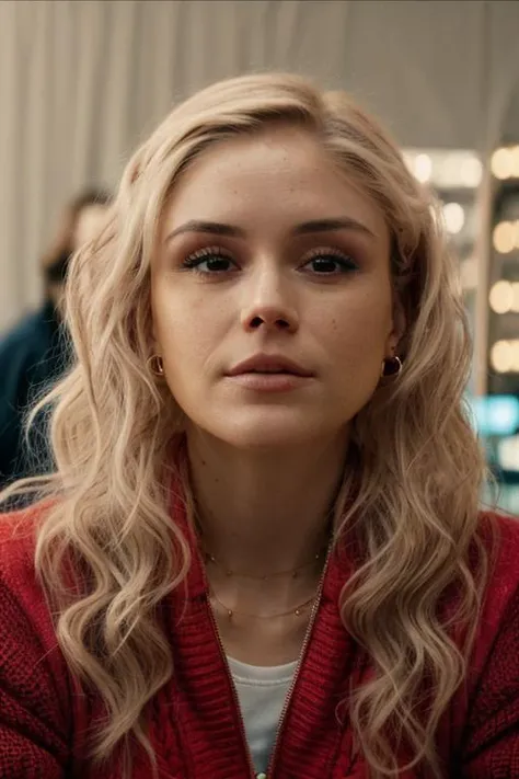 st4rl1ght, face closeup, red sweater, fully lit face <lora:st4rl1ght:1>