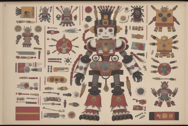 a robot by NuttallZouche <lora:NuttallZouche:1>