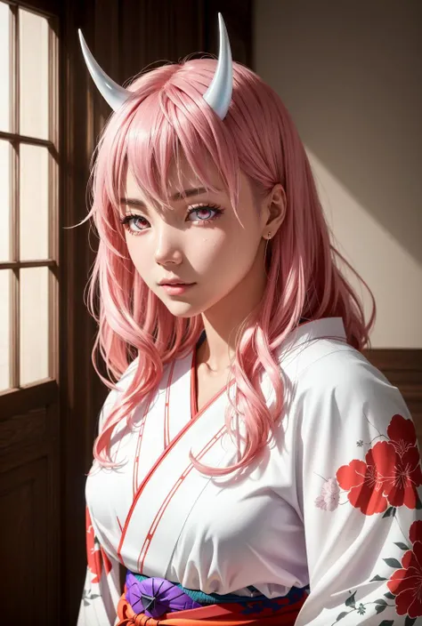 red and white kimono, long hair, pink hair, pink eyes, horns <lora:Ð¨ÑÐ½Ð° Ð¿ÐµÑÐµÑÐ¾Ð¶Ð´ÐµÐ½Ð¸Ðµ Ð² ÑÐ»Ð¸Ð·Ñ(red and white kimono, long hair, pink hair, pink eyes, horns):0.7>, 1girl in full growth, best quality, masterpiece, ultra-detailed, high quality, perfect nose, highly detailed skin, warm skin tone, defiance512, RAW photo, best quality, high resolution, (masterpiece), dreamlike, dreamy, modelshoot style, analog style, tonemapping, photorealistic, professional photography, sharp focus, HDR, 8K resolution, intricate detail, sophisticated detail, hyper detailed, (depth of field), highlight and shadow, volumetric lighting, cinematic bloom, professional light, looking at viewer, blotchy,