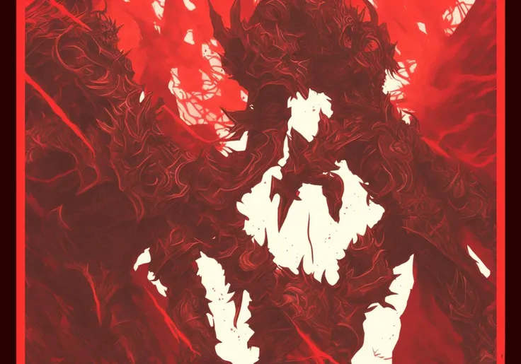 best quality, poster, red green blue eyes, (cyclps man:1.3) in another world, afffff666666
