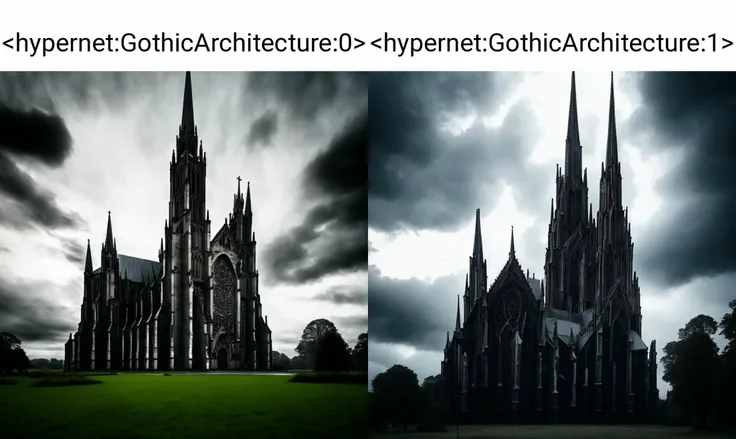 <hypernet:GothicArchitecture:0> A Gothic church exterior, its tall spire standing out against a backdrop of a cloudy morning sky
