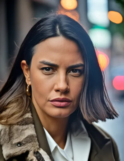 extremely high quality RAW photograph of woman, woman wearing suits, in street, analog style, (portrait), (skin details, high detailed skin texture), ((photorealistic), film grain), 8k high definition, insanely (detailed face), detailed eyes, in the style of playboy, (photo), (photograph),highly detailed, sharp focus, 4k, focus on eyes,bokeh, staring at camera, ,gigapixel,by hasselblad, (((low light, dark,dim))),(((midnight))),((late night)),(late at night,night-time, after dark), eyeliner, makeup, <lora:fulya_1:1.4:0,0.1,0.2,0.3,0.4,0.5,0.6,0.7,0.8,0.9,0.8,0.7,0.6,0.5,0.4,0.3,0.2>,
