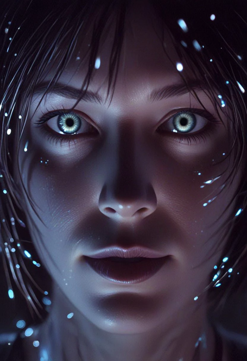 analog film photo In this breathtaking world of halo at night, Cortana comes to life in a stunning adaptation, natural skin. Running towards the viewer, she commands attention, revealing every curve and line of her lean athletic form. Her charming and determined expression. The neon lights that bathe her in a warm glow. She maintains the same cool composure that made her such an iconic character. High contrast, vibrant colors, embedding:, extremely large detailed eyes. The overall effect is a stunning image that captures the style of Chris Cold and Jason Edmiston, <lora:cortana_xl_v3:0.5>, . faded film, desaturated, 35mm photo, grainy, vignette, vintage, Kodachrome, Lomography, stained, highly detailed, found footage