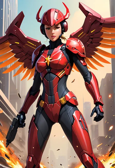anime artwork Fury Unleashed: Sci-Fi Heroine Armed and Ready for Action by Yu2Maru: Brace yourself for an electrifying display of power and resolve as envisioned by acclaimed artist Yu2Maru! Set against a stunning interstellar vista, our fierce heroine emerges, armed with a sturdy riot shield and poised for conflict. Anger fuels her every move, evident in her wide-open mouth and furrowed brow, suggesting unwavering dedication towards vanquishing whatever adversary dares cross her path. Decked out in a form-fitting bodysuit complemented by a protective combat helmet, she epitomizes functionality without sacrificing aesthetic appeal. Mechanized wings sprout from her back, symbolizing defiance against oppressive forces and serving as potent reminders of her affiliation with the Resistance Army. Employing dynamic blur techniques, artists can infuse additional excitement into the piece, conveying swift momentum and reinforcing the notion of relentless forward motion. Finally, intricately rendered particles add an extra layer of complexity, transforming this concept art rendering into a veritable feast for the senses! . anime style, key visual, vibrant, studio anime, highly detailed