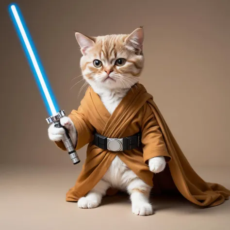 anthropomorphic cat as luke skywalker