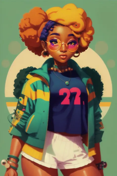 2020s Sustainable Fashion & Digital Influence-themed african american woman, locs, educated, <lora:MetroChic:1>. Afrocentric Eco-friendly materials and practices combined with the impact of digital media on fashion, highlighting minimalism, ethical production, and the virtual sharing of styles.