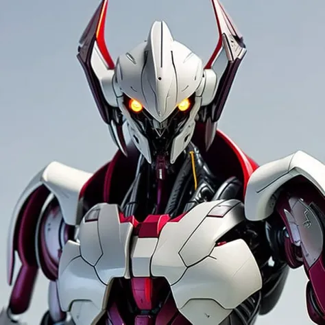dvMech, perfect robot face. 85mm, f1.8, robot portrait, glossy Gundam Wing