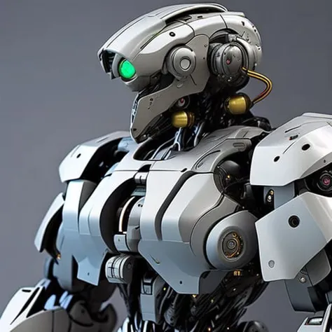 one single chunky thick +dvMech robot, 85mm, f1.8, portrait, multi angle armor, mecha, sleek, curved, shiny, glossy, reflective, incredibly detailed power armor, +science +lab +background, texture, shadows, -photo -realistic, ridges, lines, -desaturated, +hdr, low contrast, muted, sci-fi