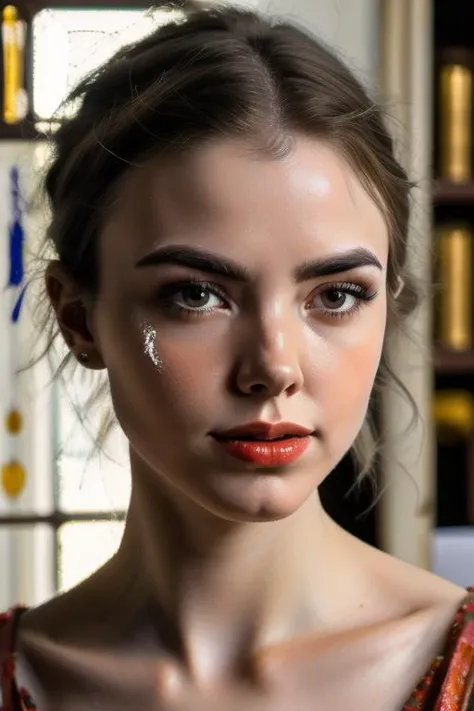 shot from a Dutch angle, classical art (close up on face:1.2) painting of (DEN_alisya_soa), oil painting IMPRESSIONISM style, white diaphanous dress, (academic art), Abs, perfect body, ultra detailed face, Detailed lips, Fine Eyes, Double eyelidm, (seductive), ((Aroused: 1.5)), Medieval aesthetics, sharp focus, intricate details, highly detailed, depth of field, sharp focus, High detail, impressionism, Detailed oil painting, glazing, tenebrism, Scumbling, oil painting, Baroque style, by Rembrandt, By Artemisia Gentileschi, p0rn epiCRealism <lora:diaphanous_dress-1.0-full:0.845> <lora:fechin:0.875> <lora:speedy1p5:1>