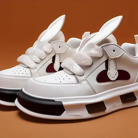 <lora:miosneaker:1.3>,a pair of sneakers,(rabbit:1.3)