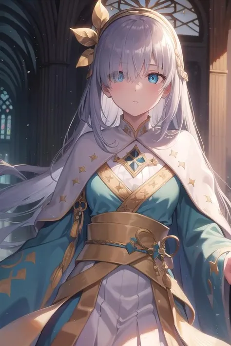 fgoanastasia, <lora:fgoanastasia-lora-nochekaiser:1>,
anastasia, blue eyes, grey hair, hair between eyes, (hair over one eye:1.5), long hair, bangs,
BREAK blue cloak, brown hairband, cloak, dress, fur trim, hairband, royal robe, sash, tachi-e, white dress, wide sleeves,
BREAK looking at viewer,
BREAK indoors,
BREAK <lyco:GoodHands-beta2:1>, (masterpiece:1.2), best quality, high resolution, unity 8k wallpaper, (illustration:0.8), (beautiful detailed eyes:1.6), extremely detailed face, perfect lighting, extremely detailed CG, (perfect hands, perfect anatomy),