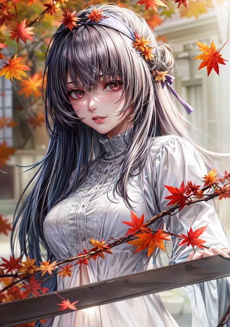 (((Only very beautiful woman of 20 years old:1.3))), (((perfect anatomy:1.3))), (((beautiful face:1.3))), (((perfect face:1.3))), (((solo:1.3))), (((maple leaves:1.3))), (((SFW:1.3))), (((lyrical:1.3))), (((hazy:1.3))), (((outdoor:1.3))), (((classical autumn clothes:1.3))), (((SFW:1.3))), (((neat appearance:1.3))), (((old-fashioned clothes:1.3))), RAW, (((Masterpiece:1.3))), (((ultra-detailed:1.3))), (((hyper detailed:1.3))), (((delicate detailed:1.3))), (((ultra_quality:1.3))), high contrast, high resolution, distinct image, finely detailed, (((HDR))) ,<lora:great_lighting:3>, (((great lighting:1.3))), <lora:add_detail:1.3>, (((charming:1.3))), (((alluring:1.3))), (((enchanting:1.3))), (((fascinating:1.3))), (((attractive:1.3))), (((lonesome:1.3))), (((desolate:1.3)))