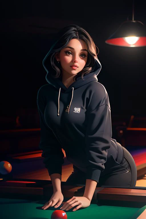 DEN_babyfacedhoe_kikikattan,
(playing snooker in a dark atmospheric pool hall wearing casual clothing and a hoodie, atmospheric, snooker, cue, playing snooker, leaning over the table:1.2),
bokeh, f1.4, 40mm, photorealistic, raw, 8k, textured skin, skin pores, intricate details <lora:epi_noiseoffset2:1>, epiCRealism
