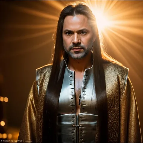 man, har1zmovich, messiah, (with long straight hair:1.4) , wearing ancient chinese clothes, zen, high detailed background, cinematic lightning, good rays, (full body shot:1.2) <lora:harizmovich:0.9>, <lora:duobackground:0.4> fantasy, cyberpunk city, RAW candid cinema, 16mm, color graded portra 400 film, remarkable color, ultra realistic, textured skin, remarkable detailed pupils, realistic dull skin noise, visible skin detail, skin fuzz, dry skin, shot with cinematic camera