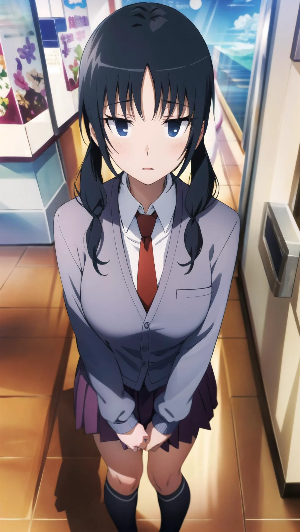 <lora:uomi:0.8>, chihiro uomi,
school uniform, grey jacket, necktie, BREAK
,guilt,future skyscraper midnight, , kaleidoscope, exotic, industrial theme, , , shocked,looking up, breasts,,
BREAK
masterpiece, best quality,BREAK,
