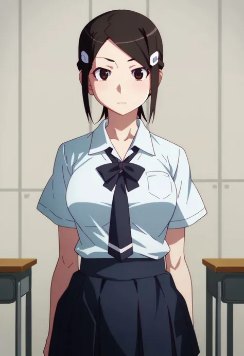 score_9, score_8_up, score_7_up, BREAK, ,1girl, solo,  school girl, (curvy), takagi-san