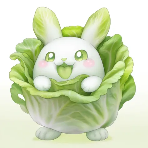 <lora:Fusion animal-000008:1>,fusion animal,The fusion of cabbage and rabbit