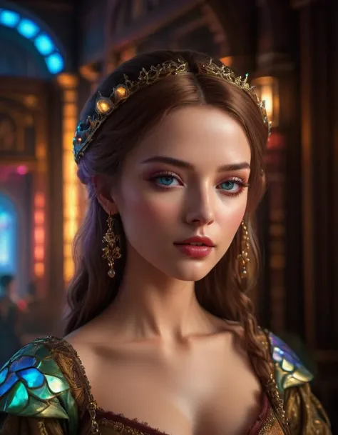 masterpiece, best quality, highly detailed, 1girl, solo,  twintails, off-shoulder sweater, choker, large glasses, gold locket, jacket, hairband, looking at viewer, smile, blush, Wide Smile, Eyes Detailed & Wide, sexy Pose. Ultra HD, Rococo-Inspired Fantasy Art With Intricate Details. Cute, Charming Expression, Alluring-Gaze, looking at viewer Beautiful Eyes, An-Ideal-Figure. Large Youthful Well-Shaped-Breasts, Massive-Round-Bosom, Décolletage. slim waist, fit body, full lipsWarm lights , woman in a dreamy forest at night, with fluffy hair, delicate face, realistic, real, slim, large aperture, sexy shots, attractive poses,Stunnin gly beautiful merge of Scarlett Johanson. Alison Brie, Selena Gomez. symmetrical face, photorealistic, photography, path tracing, specular lighting, volumetric face light, path traced hairmaximum quality{(masutepiece) (8K High Resolution) (top-quality) In the style of breath of the wild, blue right eye, red left eye. 