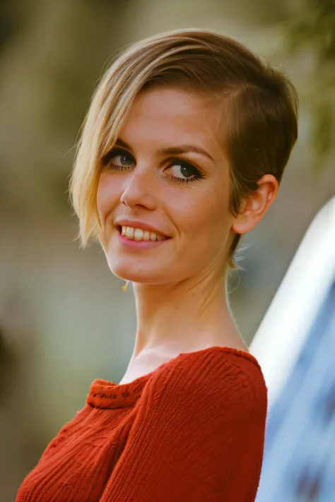 solo mid shot portrait photo of a real life version of Twiggy01, <lora:Twiggy01-000010:1> dark fantasy background, charming smirking by Stephen Shore and Thomas Moran ultra realistic highly detailed intricate photorealistic analog style photograph sharp focus on eyes, cinematic lighting,