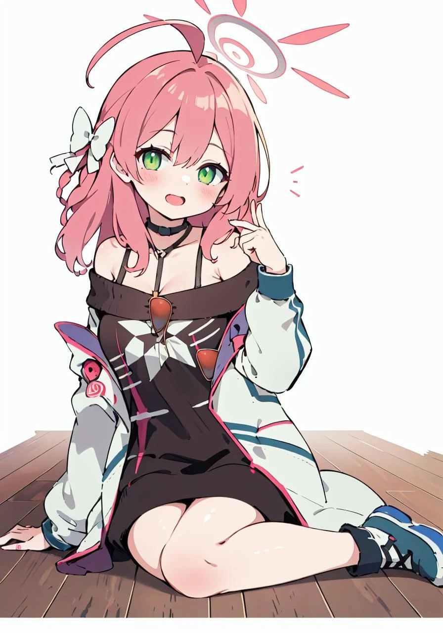 outfit-day-off date,1girl,solo,solo,halo,milf, blush, looking at viewer, open mouth,eyewear_hang,
masterpiece, best_quality, clear details,1girl, (wariza on_floor),
white_background,simple_background <lora:char-eula:0> <lora:OUTFIT-bremerton_day-off_date-000008:1> <lora:char-hanako:1>
