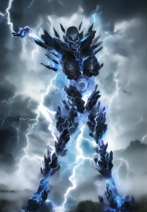 <lora:Storm_Atronach:0.8>, Storm_Atronach, thunderous wrath, electric fury, darkened skies, lightning strikes, deafening roars, torrential downpour, ominous tempest, copper skin, (magical, magnificent, masterpiece:1.3), (trending on CGSociety, trending on pixiv, contest winner:1.3)