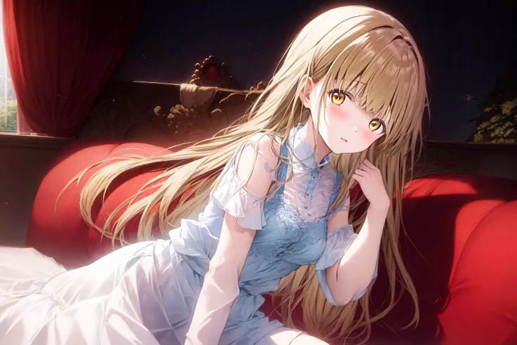 masterpiece, best quality, 1girl, solo, shiina mahiru, yellow eyes,