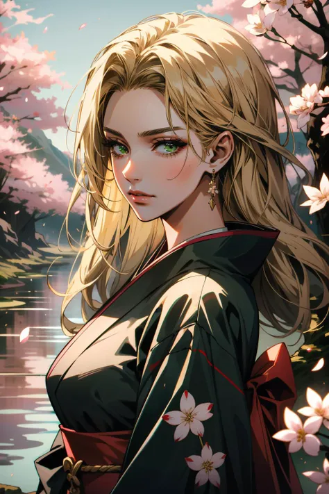 ((ultra detailed, masterpiece, absurdres))
 <lora:CPAlt:0.8>
CPAlt, 1girl, blonde hair, green eyes, in a traditional kimono, surrounded by cherry blossoms