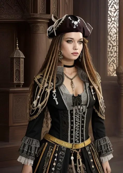 (toothsome) afra_saracoglu in (organza|pirate wench costume),portrait,intricate detail,(crimped hair),( hair bell),at Islamic architecture,noon,art by (Jim Burns),
<lora:afra_saracoglu-98:0.8>,<lora:depth_of_field_slider_v1:8>,