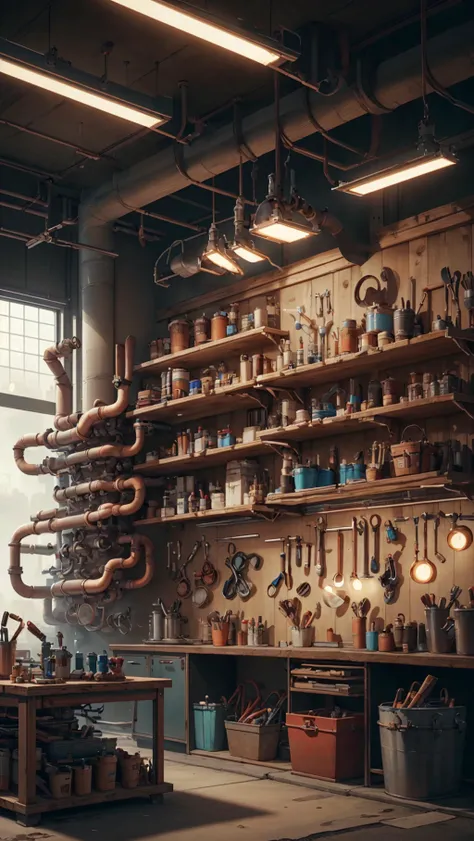 <lora:ManyPipesAI:.85> ManyPipesAI, ((Realistic)), high resolution, wide angle, hardware store, fully stocked, tools, fluorescent lighting, power tools, hand tools, ultra detailed, Hyperrealistic, sharp focus, octane render