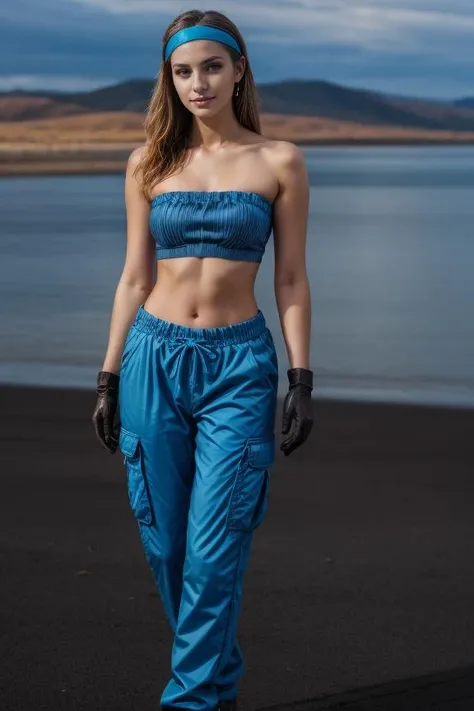 1 woman, beautiful, detailed, realistic, full body shot, scenic view, <lora:DETAIL_SLIDER_BY_STABLE_YOGI:0.8> <lora:NOISEOFFSET_BY_STABLE_YOGI:0.8>
<lora:Bandeau Cargo Pants By Stable Yogi:0.8> indigo bandeau, cargo pants, gloves, hairband