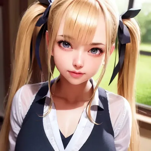 ultra realistic 8k cg, picture-perfect face, flawless, clean, masterpiece, professional artwork, 1girl, blonde hair, twintails, hair ribbon, school uniform, black thighhighs, sawamura spencer eriri, <lora:qqq-sawamura_spencer_eriri-v1:0.7>