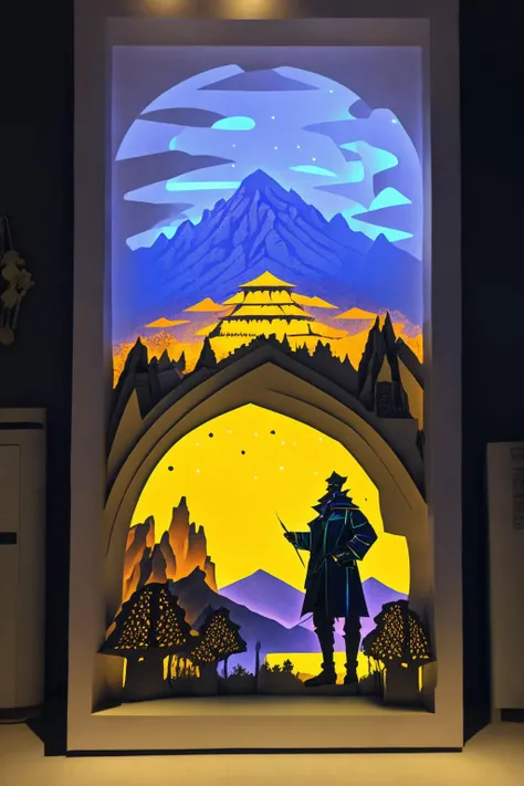 <lora:PaperCuttingLight:0.8>, (Paper Cutting:1.3), (style of Yanjun Cheng, iridescent:1.3)
(masterpiece, best quality:1.5),
Toggle coat, Cappadocia, Turkey, summer, \beidou(genshin impact)