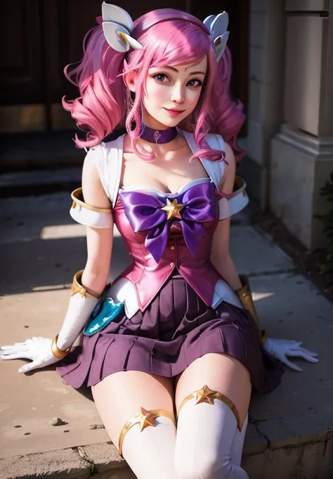 <lora:star_guardian_Lux:0.8>, star_guardian_Lux, solo, smile,, (masterpiece, best quality, absurdres, detailed, ultra-detailed:1.3)