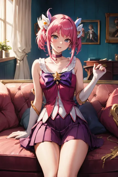 (best quality), (masterpiece),(ultra-detailed:1.2),ultra high res,cowboy shot,
<lora:star_guardian_Lux:0.8>, star_guardian_Lux, solo, smile, indoor, living room, couch