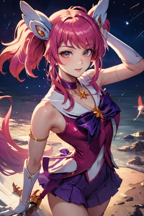 (best quality), (masterpiece),(ultra-detailed:1.2),ultra high res,cowboy shot, 
<lora:star_guardian_Lux:0.8>, star_guardian_Lux, solo, smile, close portrait,fashion pose