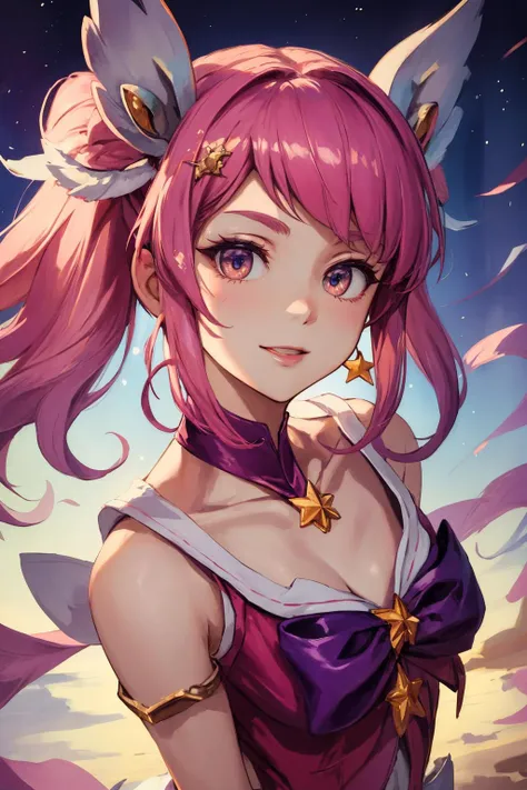 (best quality), (masterpiece),(ultra-detailed:1.2),ultra high res,cowboy shot,
<lora:star_guardian_Lux:0.8>, star_guardian_Lux, solo, smile, close portrait,fashion pose